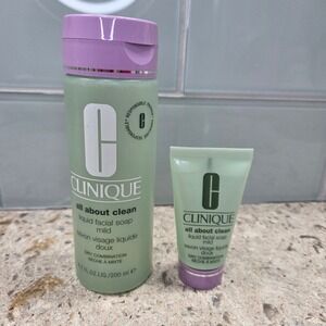 Clinique‎ All About Clean Liquid Facial Soap Mild Dry Combination Skin Set